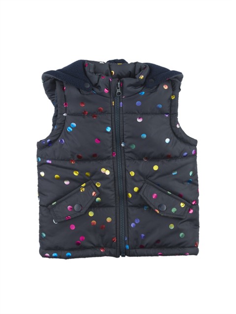 

Chirpie Pie by Pantaloons Girls Blue Printed Puffer Jacket