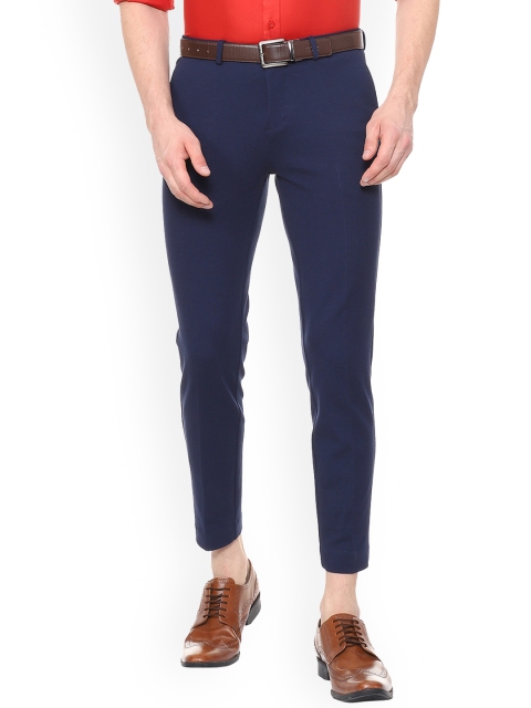 

Allen Solly Men Blue Slim Fit Solid Regular Trousers