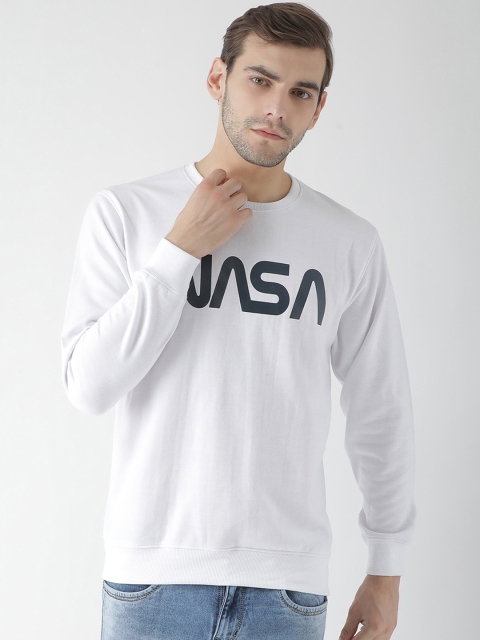 

GRIFFEL Men White Printed Sweatshirt
