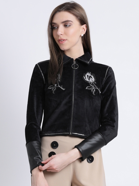Kazo Coats Jackets List In India 28 June 2019 45 Off Kazo Women Black Solid Jacket