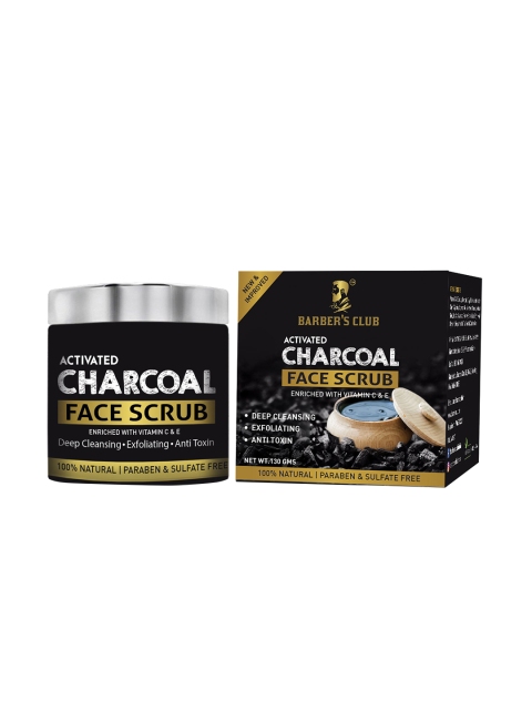 

BARBER'S CLUB Men Black Activated Charcoal Face Scrub 130 g