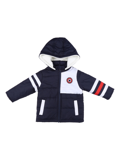 

Chirpie Pie by Pantaloons Boys Navy Blue & White Colourblocked Puffer Jacket