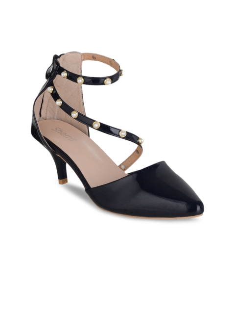 

Sherrif Shoes Women Navy Blue Embellished Pumps