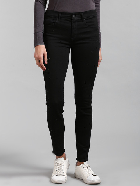 

GAP Women Mid Rise Stud Front True Skinny Jeans, Black