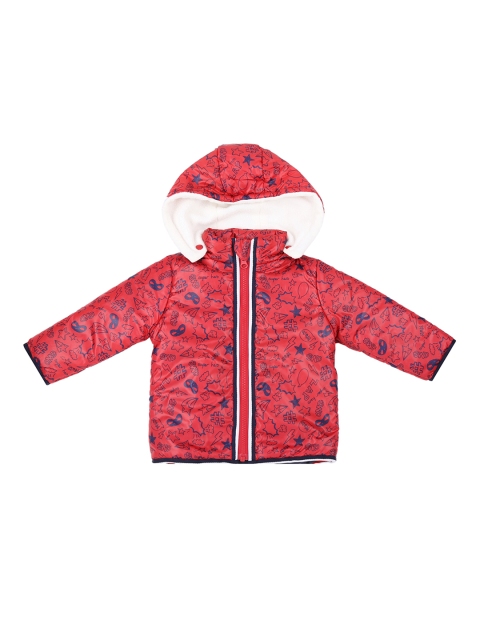 

Chirpie Pie by Pantaloons Boys Red Printed Puffer Jacket