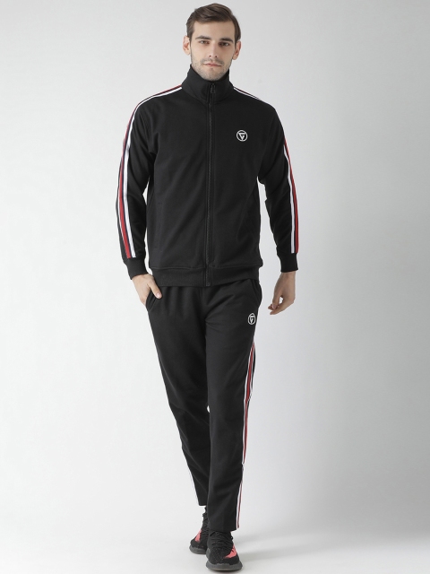 

GRIFFEL Men Black Solid Tracksuit