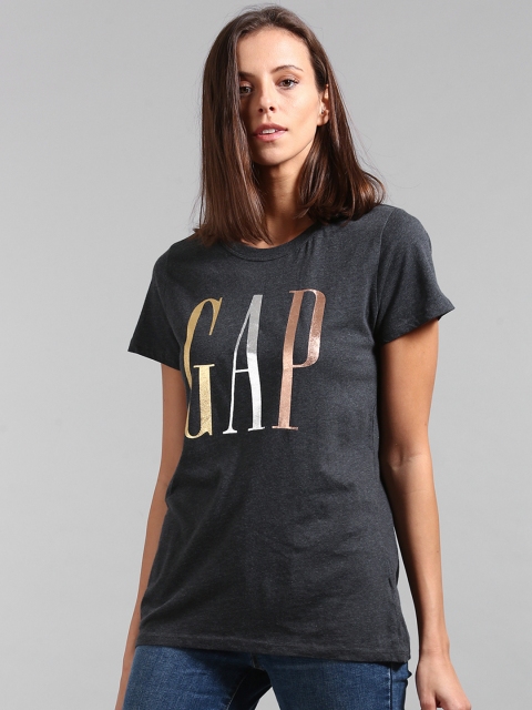 

GAP Grey Metallic Logo Short Sleeve T-Shirt