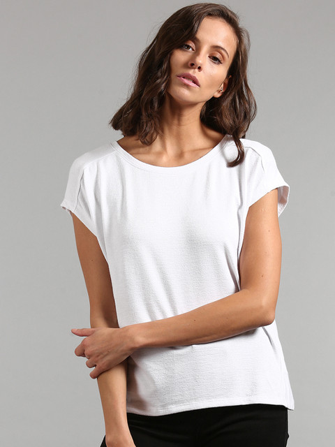 

GAP Women White Softspun Short Sleeve Tie-Back T-Shirt