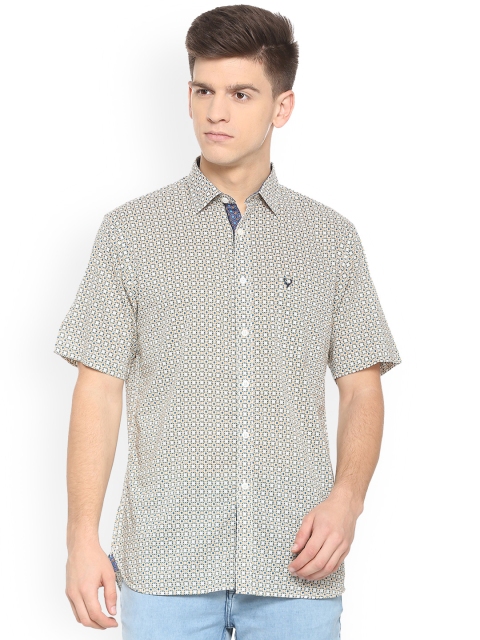 

Allen Solly Men Grey Slim Fit Printed Casual Shirt