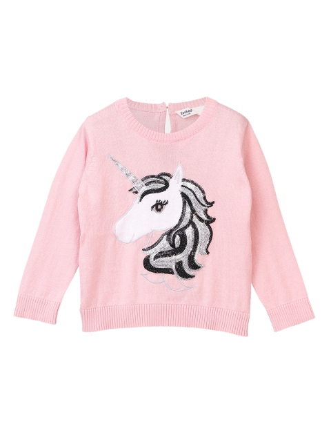 

Beebay Girls Printed Sweater, Pink