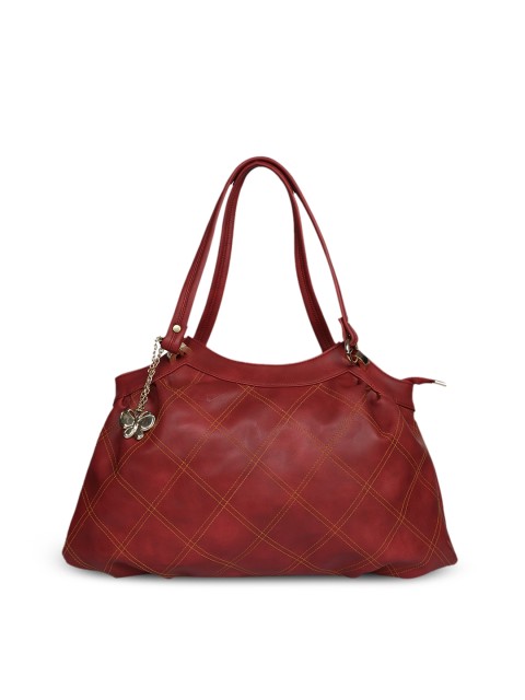 

Butterflies Maroon Solid Shoulder Bag