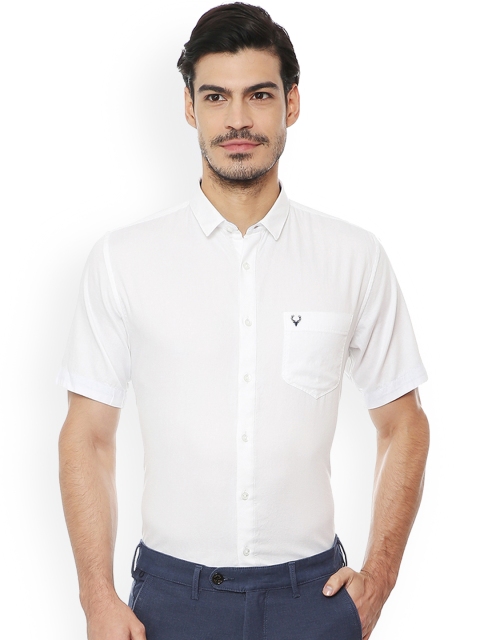 

Allen Solly Men White Slim Fit Solid Casual Shirt