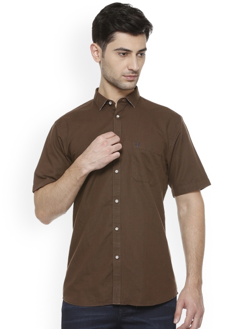 

Allen Solly Men Brown Slim Fit Solid Casual Shirt
