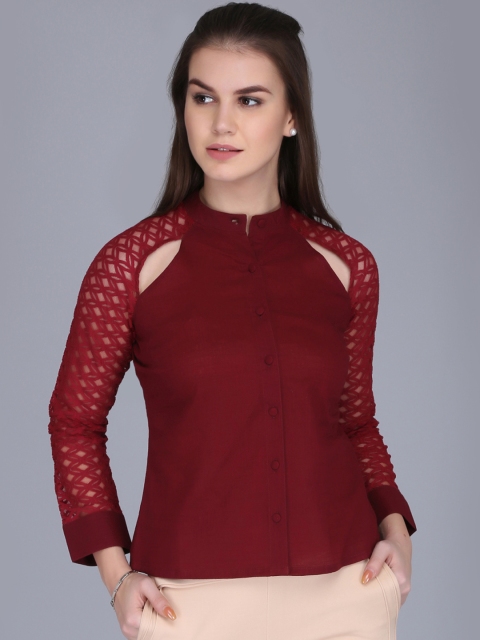 

Eavan Women Maroon Solid Top