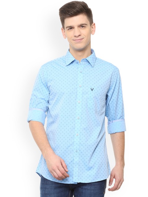 

Allen Solly Men Blue Slim Fit Printed Casual Shirt