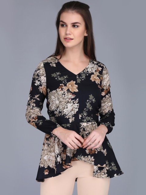

Eavan Women Black Printed Peplum Top