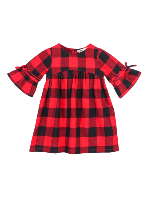 

Beebay Girls Red & Black Checked Fit & Flare Dress