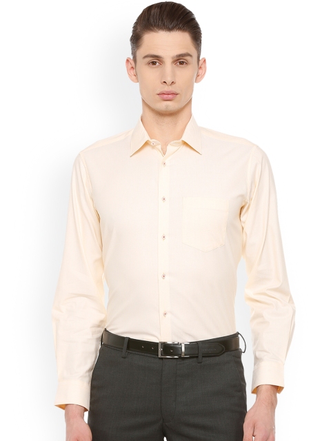 

Van Heusen Peach-Coloured Slim Fit Striped Formal Shirt