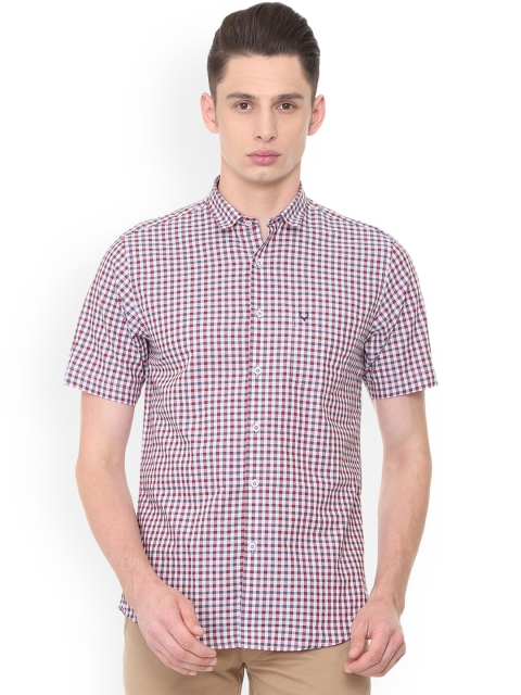 

Allen Solly Men Pink & Blue Slim Fit Checked Casual Shirt