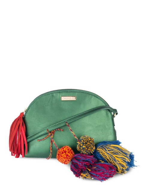 

Chumbak Sea Green Solid Sling Bag