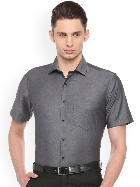 

Van Heusen Men Grey Self Design Formal Shirt