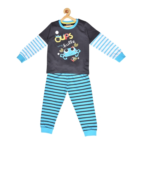 

BORN WEAR Kids Grey & Blue T-shirt with Pyjamas