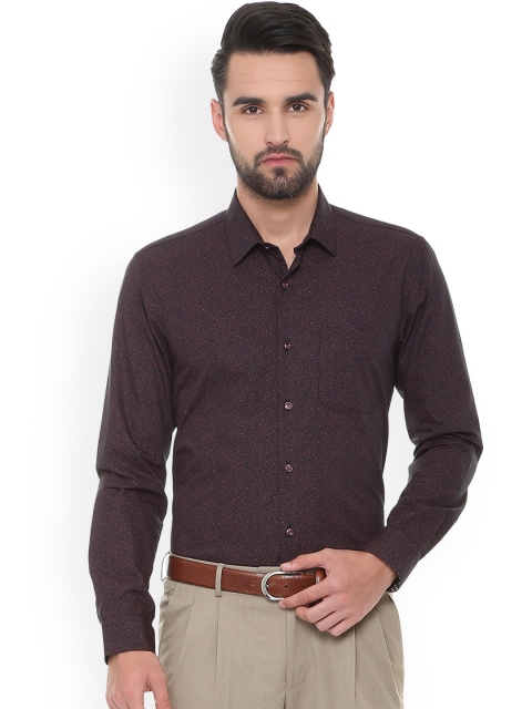 

Peter England Men Brown Printed Regular Fit Formal Shirt