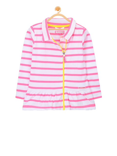 

Cherry Crumble Kids White & Pink Striped Sweatshirt