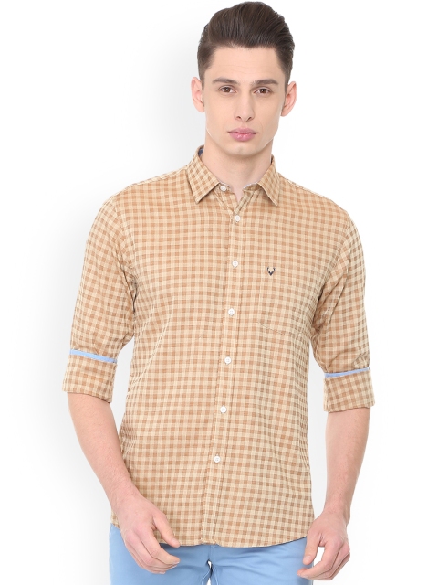 

Allen Solly Men Brown Regular Fit Checked Casual Shirt