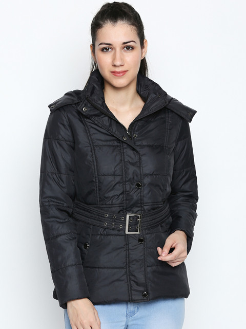 

Ajile by Pantaloons Women Black Solid Puffer Jacket