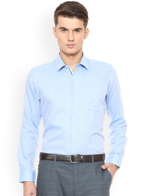 

Peter England Blue Solid Formal Shirt