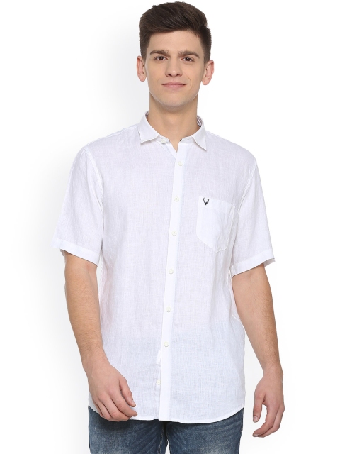 

Allen Solly Men White Slim Fit Solid Casual Shirt