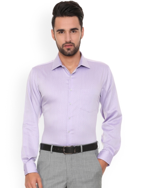 

Van Heusen Purple Regular Fit Printed Formal Shirt