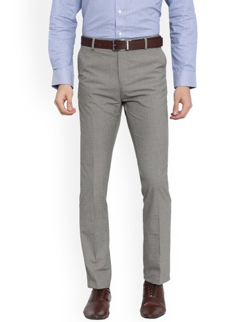 

Arrow New York Men Grey Tapered Fit Solid Formal Trousers