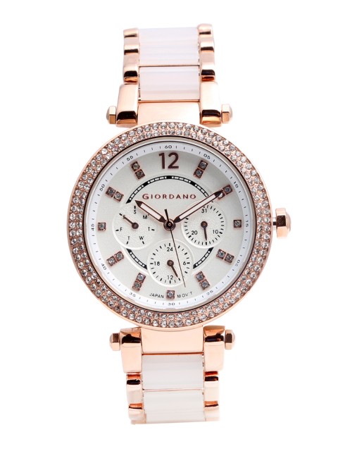 

GIORDANO Women White Analogue Watch 2960-44