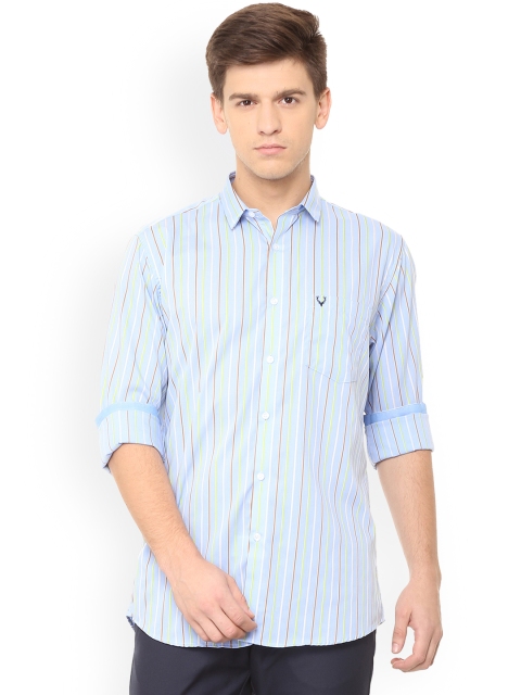 

Allen Solly Men Blue Slim Fit Striped Casual Shirt
