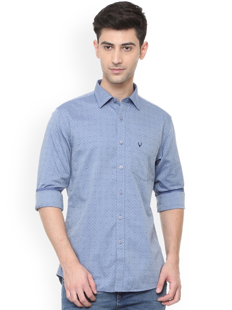 

Allen Solly Men Blue Slim Fit Self Design Casual Shirt