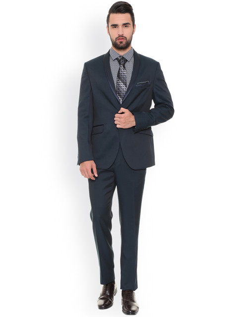 

Van Heusen Men Navy Blue Slim-Fit Single-Breasted Formal Suit