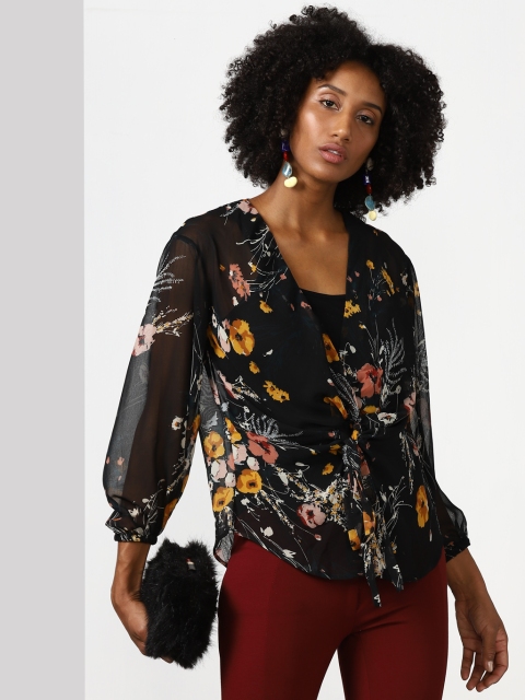 

Black Printed Top