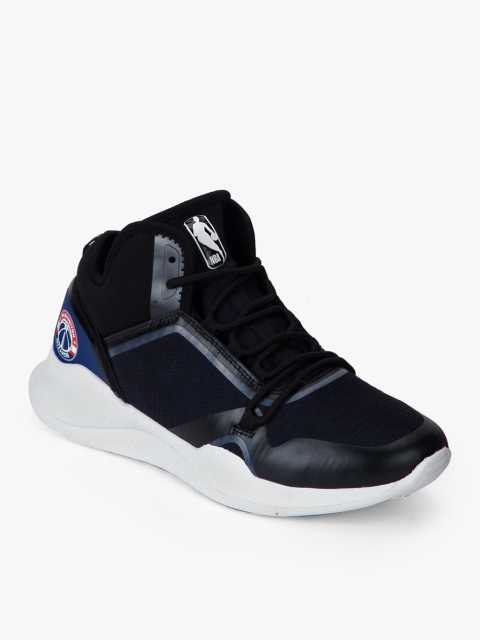 NBA Men Washington Wizards Black Mid Top Sneakers
