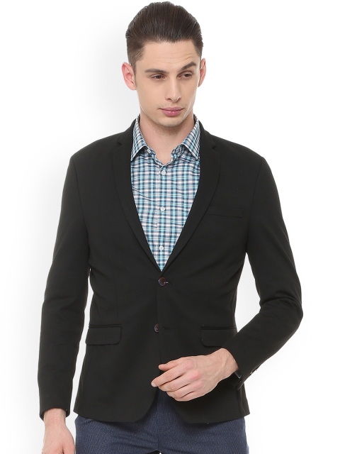 

Van Heusen Sports Men Black Slim-Fit Single-Breasted Blazer
