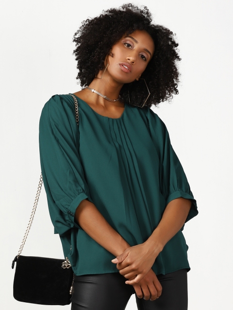 

Green Solid Blouse