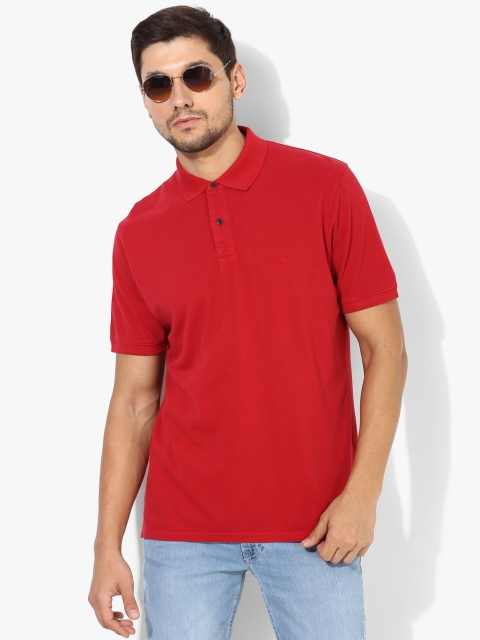 

Red Solid Regular Fit Polo T-Shirt