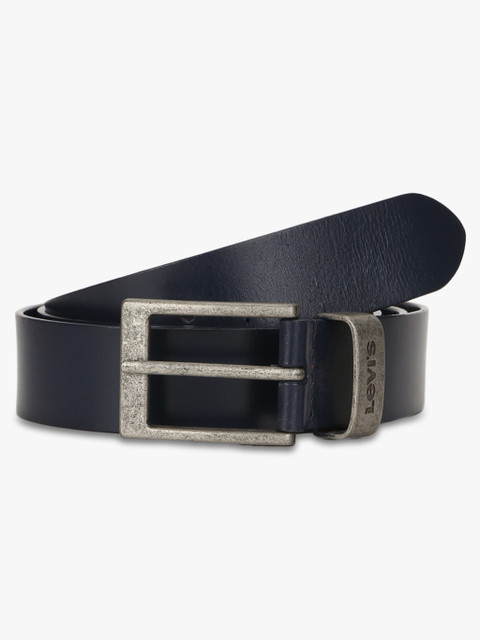

Navy Blue Leather Belt