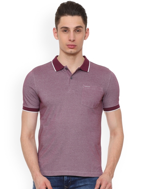 

Van Heusen Men Maroon Solid Polo Collar T-shirt