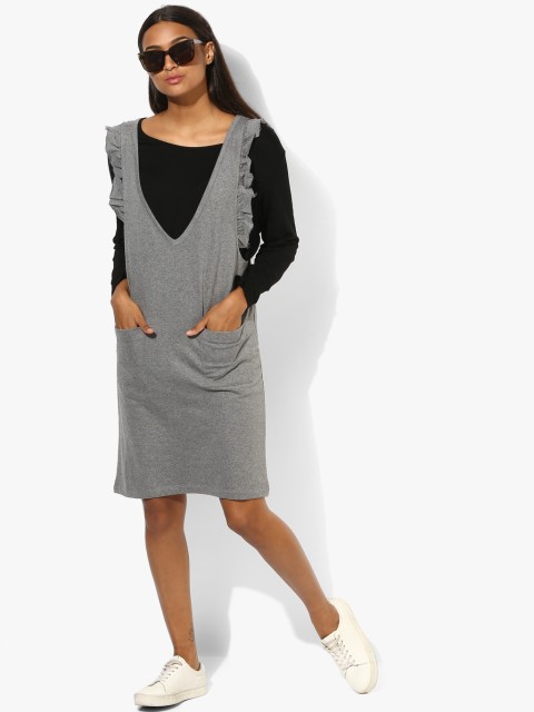 

EVAH LONDON Women Grey Solid Sheath Dress