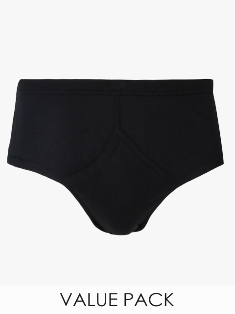 

Pack Of 4 Black Solid Briefs