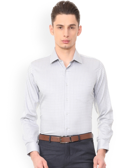 

Van Heusen Men Blue Slim Fit Checked Formal Shirt