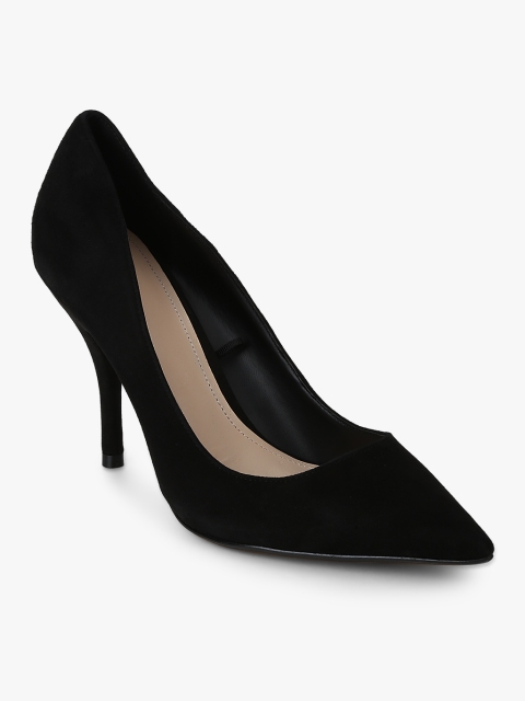 

MANGO Women Black Solid Pumps