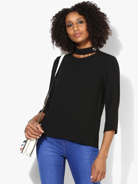

DOROTHY PERKINS Women Black Solid Top